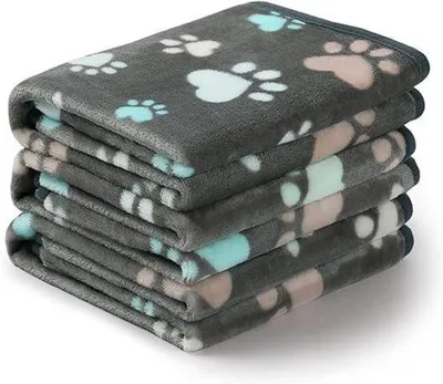 Image de Couverture pour chiens et chats, fabriquée en tissu doux, couverture d'hiver épaisse, couverture en polaire, lit confortable pour chat, dimensions : 76 x 52 cm