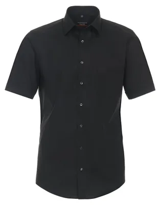 Produktbild von Redmond - Modern Fit - Herren Kurzarm Hemd in verschiedenen Farben (140910), Größe:3XL, Farbe:Schwarz(90)