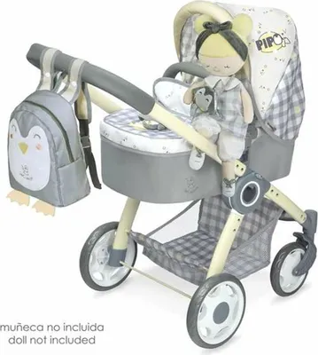 Produktbild von DeCuevas 80547 Faltbarer 3-in-1 Puppenwagen mit Rucksack