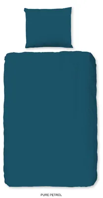 Imagen del producto de Juego de sábanas "Uni" – Color petróleo – (140x200/220 cm) – Microfibra