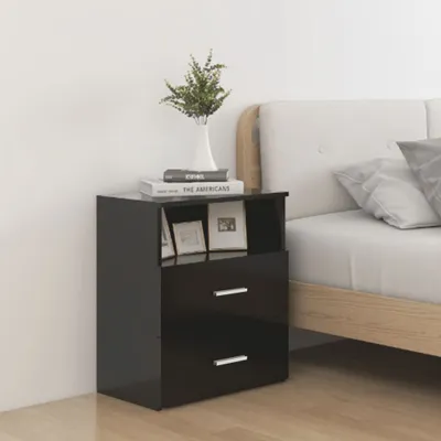 Image de vidaXL Tables de chevet 2 pcs. noir 50x32x60 cm