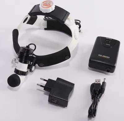 Image de lampe frontale médicale chirurgicale à LED Projecteur dentaire Lampe frontale spécifique ORL