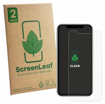 Produktbild von 2x ScreenLeaf Schutzfolie für Apple iPhone 11 Displayschutz Display Schutz Folie Klar Transparent