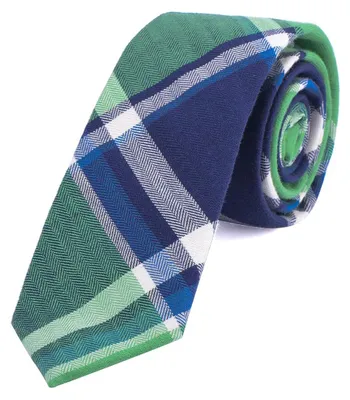 Produktbild von DonDon Herren Krawatte 6 cm kariert gestreift grün