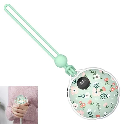 Produktbild von Handwärmer mit LED-Licht, Wiederaufladbarer Taschenwärmer, 3 Temperaturstufen, Silikon-Handschlaufe, Schnelle Erwärmung (1 Sek.)