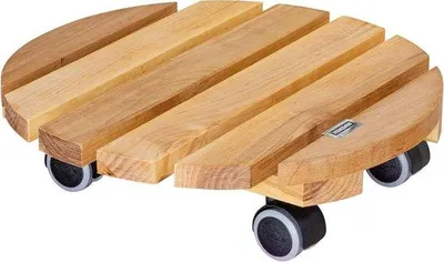 Immagine prodotto di Carrello in legno 34x8 cm, interno oliato naturale, portata 100 kg