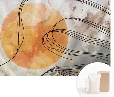 Obrázek produktu pro Samolepicí fototapeta – nástěnné malby do obývacího pokoje – 152 x 104 cm – dekorativní fólie na stěny – moderní design pro výzdobu stěn – tapety do interiérů – harmonická abstrakce
