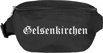 Produktbild von Gelsenkirchen Bauchtasche - Altdeutsch bedruckt - Gürteltasche Hipbag Schwarz