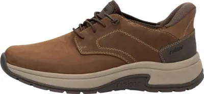 Produktbild von Rieker Herren Sneaker Halbschuh Gummizug Schnürschuh Leder 11050, Größe:46 EU, Farbe:Braun