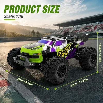 Immagine prodotto di Camion monster radiocomandato - SG116PRO - Per fuoristrada - 4WD - Motore brushless - 80 km/h - 2 batterie - Fari a LED