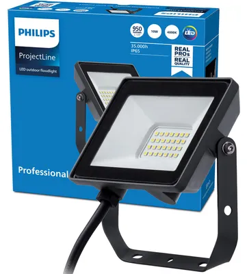 Image de Spot LED 10 W, 4000 K, IP65, noir, PHILIPS PROJECTLINE