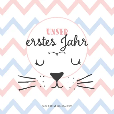 Produktbild von Babyalbum: Unser erstes Jahr. Babytagebuch in rosa und blau zum Ausfüllen für Mädchen & Junge. Personalisiertes Baby Erinnerungsalbum zum Eintragen für das 1. Jahr. Geschenk zur Geburt, Taufe.