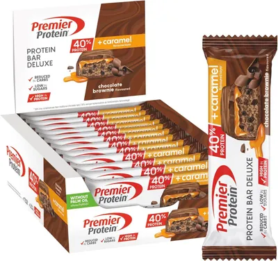 Image de PREMIER PROTEIN 12 barres énergétiques de 50 g Deluxe 40 % Brownie au chocolat