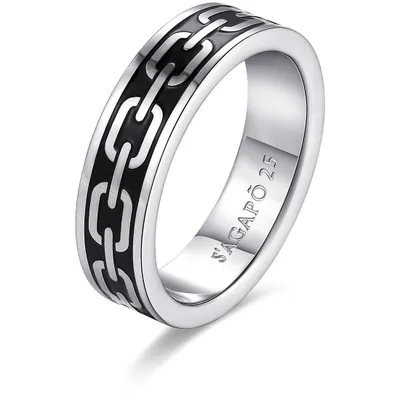 Image de Anneau en acier massif pour homme Ripple SRP37, 63 mm