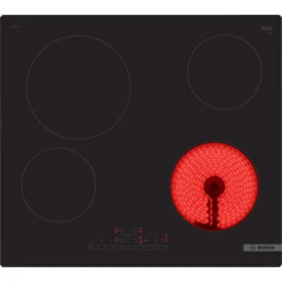 Produktbild von Bosch Kochfeld, Glaskeramik, Rot, 60 cm, 4 Kochzonen, Serie 6 PKE611FP2E, PowerBoost, ReStart-Funktion, Timer mit Abschaltfunktion, Kindersicherung, rahmenlos, 17 Leistungsstufen, SCHOTT Glaskeramik