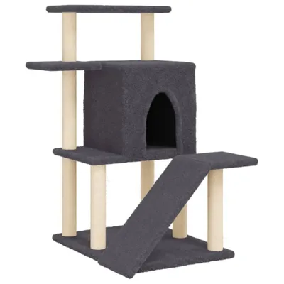 Obrázok produktu pre vidaXL Strom pre mačky so sisalovými škrabadlami tmavosivý 97 cm