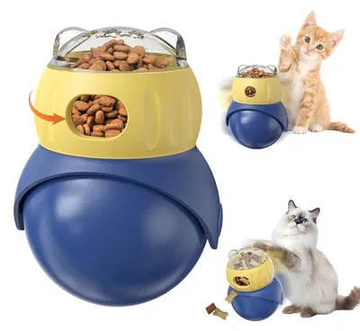 Interaktives Katzen-Spielzeug mit IQ-Training, Leckerli-Spender