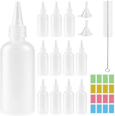 Image de Flacons doseurs de 100 ml, lot de 12, réutilisables, pour sauces, huiles, usage culinaire