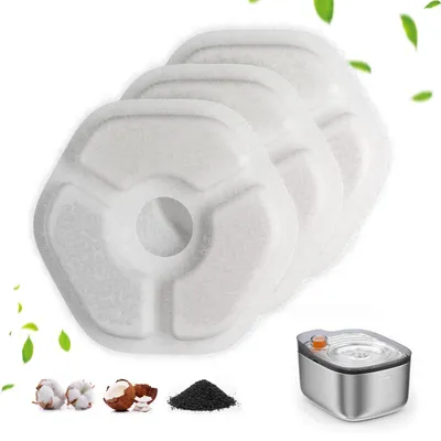 Produktbild von Katzenbrunnen Ersatzfilter 3er-Pack für 4,5 L Edelstahl-Trinkbrunnen Multi-Filtration FS0010BK