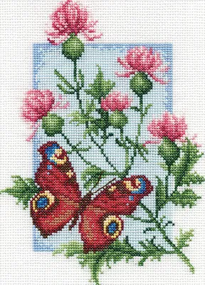 Produktbild von Panna Kreuzstichset "Pfauenauge" 15,5x21cm, Zählmuster
