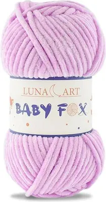 Produktbild von Luna Art Baby Fox Chenillegarn, weich & ideal für Kindersachen, 100g Heather Farbe