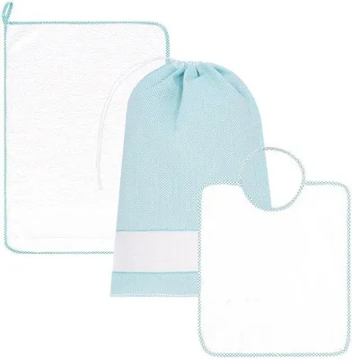 Produktbild von Borduren Set grün Einheitsgröße mit Tuch und Tasche