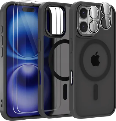 Produktbild von Hülle für iPhone 16 Plus MagSafe 2X Schutzglas 2X Kameraschutz Panzerglas Silikon 9H
