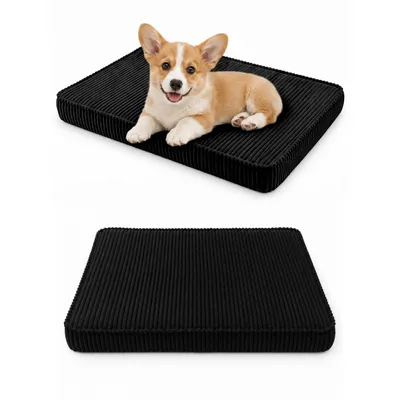 Produktbild von Hundebett Hundekissen Hundematte Cord 45X65X8 Cm Schwarz