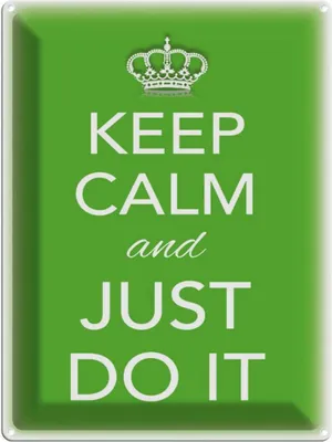 Produktbild von vianmo Blechschild 40x30 cm Keep Calm and just do it