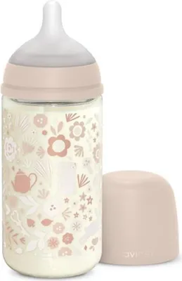 Produktbild von Suavinex Babyflasche Glas - SX Pro - Wonderland - Medium Flow - 240ml - Rosa