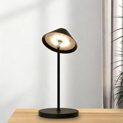 Immagine prodotto di Lampada da tavolo a LED senza fili con batteria ricaricabile - Orientabile a 360°, dimmerabile tramite tocco, lampada da comodino moderna per camera da letto, soggiorno, balcone; lampada decorativa senza fili con batteria ricaricabile
