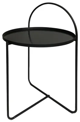 Obrázok produktu pre Kovový odkladací stolík 65 cm, čierny