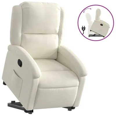 Image de Fauteuil inclinable Crème Velours
