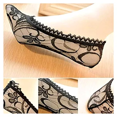 Produktbild von 5 Paar flache, unsichtbare Damen Bootssocken mit rutschfester Sohle