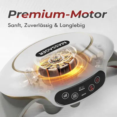 Produktbild von Automatisches Bauchmassagegerät - Elektrisches Taillenmassagegerät HRF01 - Für Bauch und Taille - Tragbar - Batteriebetrieben - Weiß