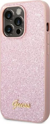 Produktbild von Guess, Schutzhülle Glitter Script Apple iPhone 14 Pro, Rosa