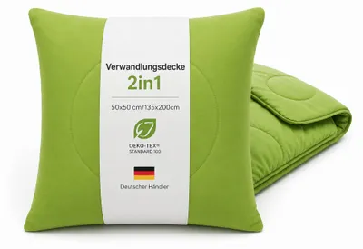 Obrázek produktu pro Přestýlací deka 2 v 1 – 135 × 200 cm, zelená