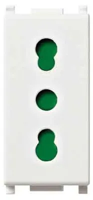 Immagine prodotto di PRESA BIVALENTE 'PLANA' VIMAR 10/16A 250V 2P+T - Colore Bianco