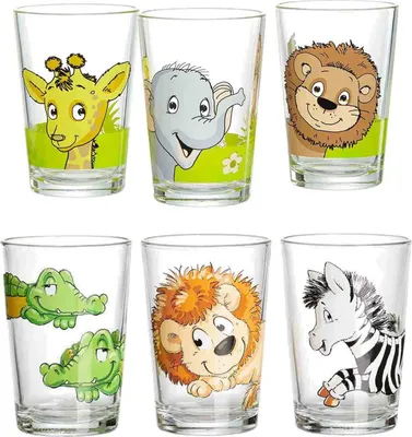 Produktbild von Ritzenhoff & Breker Kinderbecher 6er Set Dschungeltiere & Happy Zoo