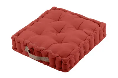 Produktbild von STOF | Bodenkissen - Sitzkissen - 45 x 45 x 10 cm - ziegelrot  - Bodenpolster - mit Baumwollenzusatz