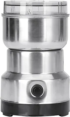 Immagine prodotto di Macinacaffè elettrico - Tritacaffè potente - Macinatura dei chicchi - Lame in acciaio inossidabile - 200W - Argento
