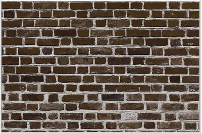 Produktbild von Wallario Wandbild Ziegelsteinwand in braun - Backsteine, Größe: 61 x 91,50 cm, Poster mit weißem Aluminiumrahmen