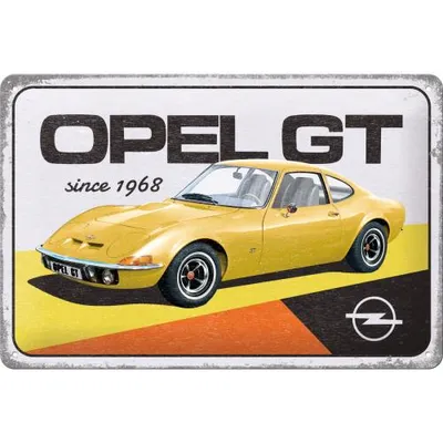 Image de Nostalgic-Art - Plaque en métal 20 x 30cm - Opel - Opel GT since 1968