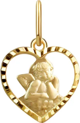 Produktbild von Vivance Anhänger 375/- Gelbgold glanz Herz mit Engel