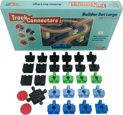 Produktbild von Toy2 Bauklötze Eisenbahn Builder Set L - mehrfarbig - Kunststoff