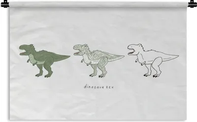Produktbild von MuchoWow® Wandteppich Wandbehang Dinosaurier - Kinderzimmer - Tyrannosaurus - Jungen - Mädchen - Kinder 60x40 cm Tapisserie Dekoration Wandtuch - Wanddekorationen