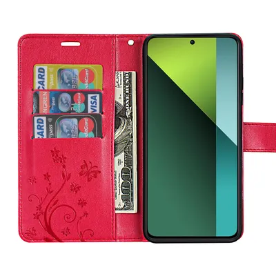 Produktbild von Hülle Xiaomi Redmi Note 13 Pro 5G Handy Tasche Handyhülle Wallet Case Flip Cover Rot