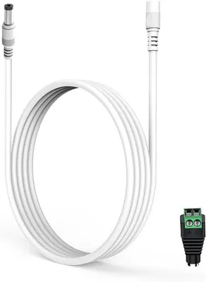 Produktbild von Weißes 5M Verlängerkabel für Überwachungskameras und LED-Streifen DC