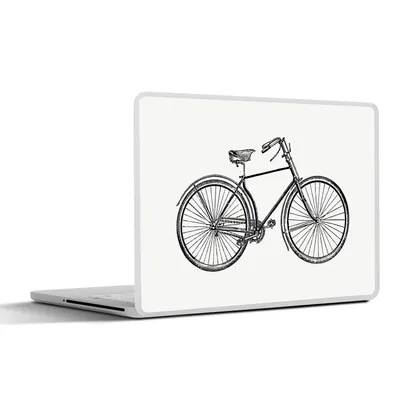 Produktbild von MuchoWow® Laptop Aufkleber Sticker Cover Retro - Fahrrad - Vintage 31x22.5 cm - Laptop-Deko