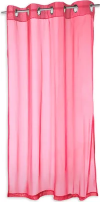 Produktbild von Vorhang pink Ösen transparent Voile Dekoschal uni Gardine Sheer ca. 140x245 cm